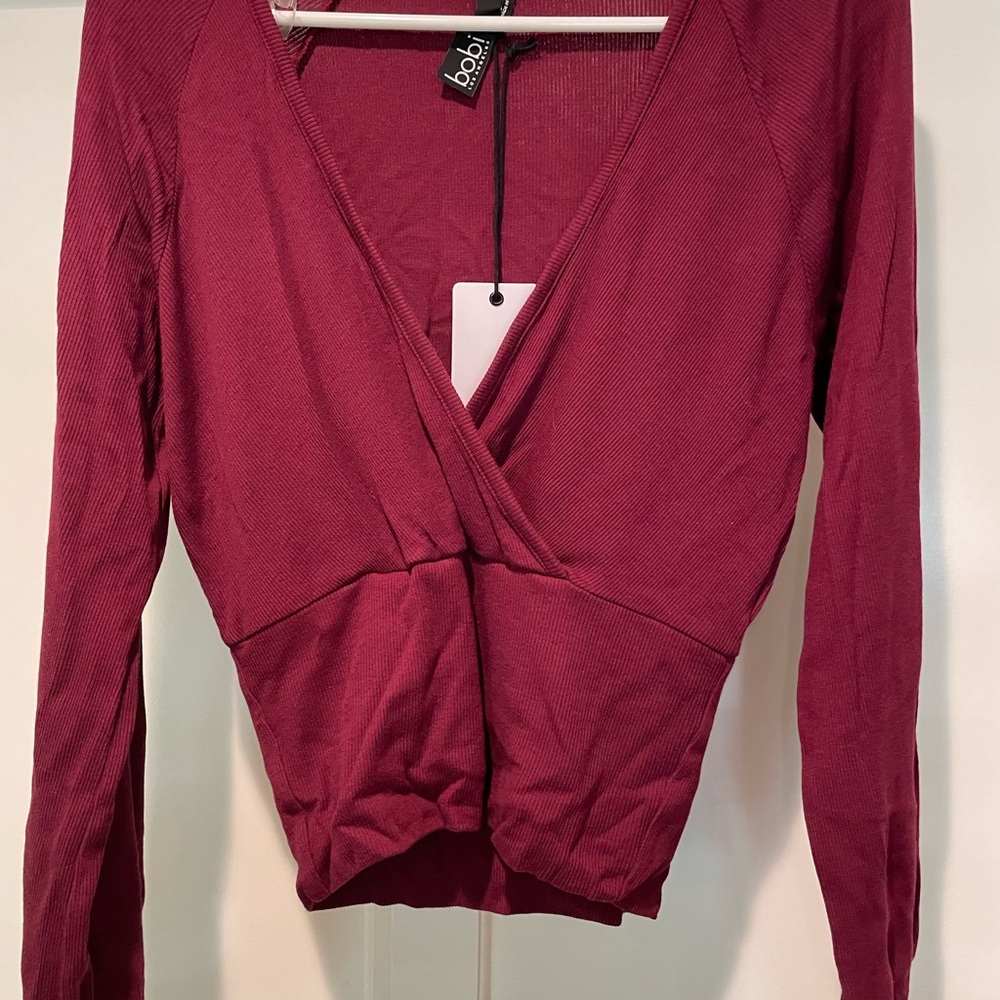 Bobi Red Blouse Elegant Top